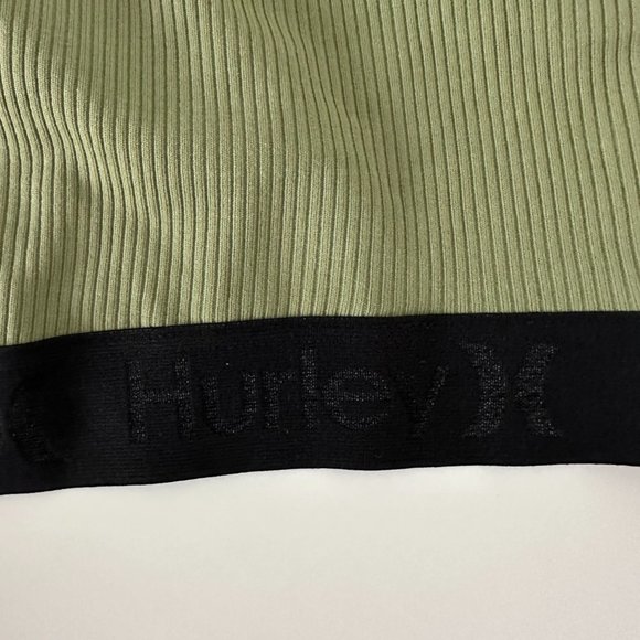Hurley green halter two piece swimsuit, Size M top and S bottom - Picture 6 of 7